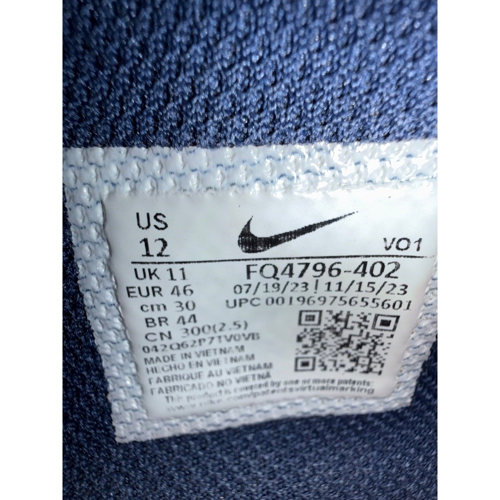 Nike Ja 1 Murray State Navy Yellow Mens Basketball Sneaker Size 12 FQ4796-402 - Picture 12 of 12